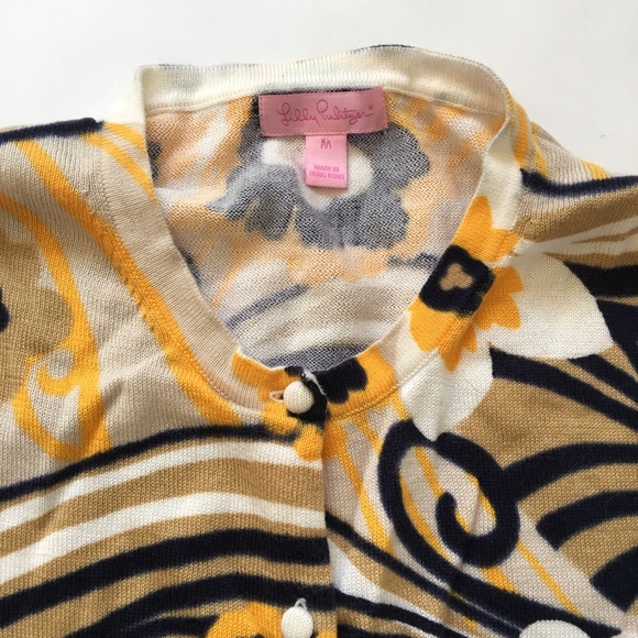 LILLY PULITZER Fitted Button Up Cardigan Size M - Picture 4 of 6